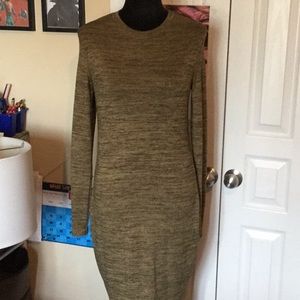 Long sleeve green dress